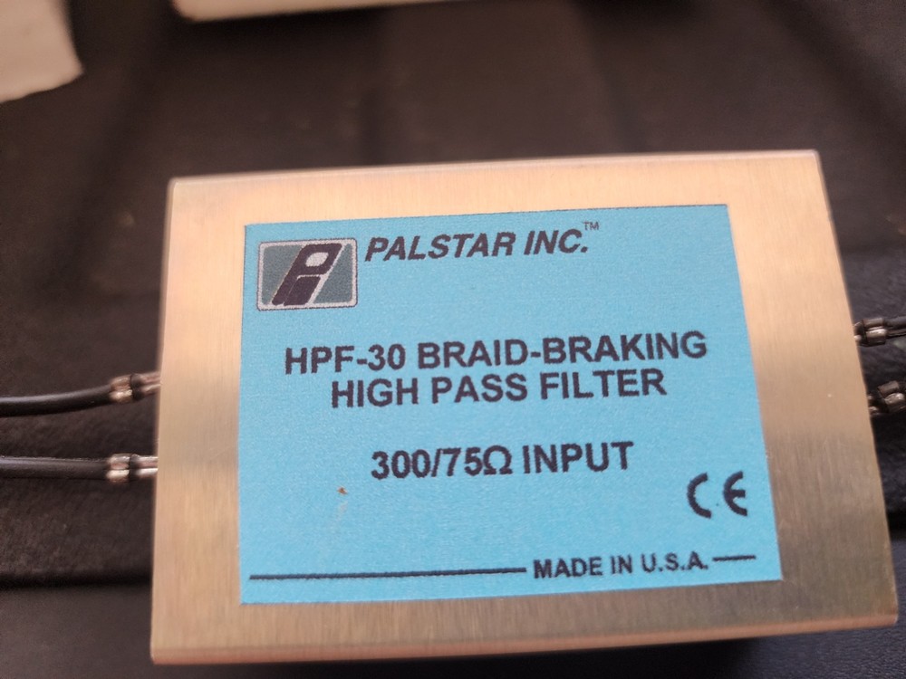 300/75Ohm HPF-30 BRAID BRAKING HIGH PASS FILTER PALSTAR