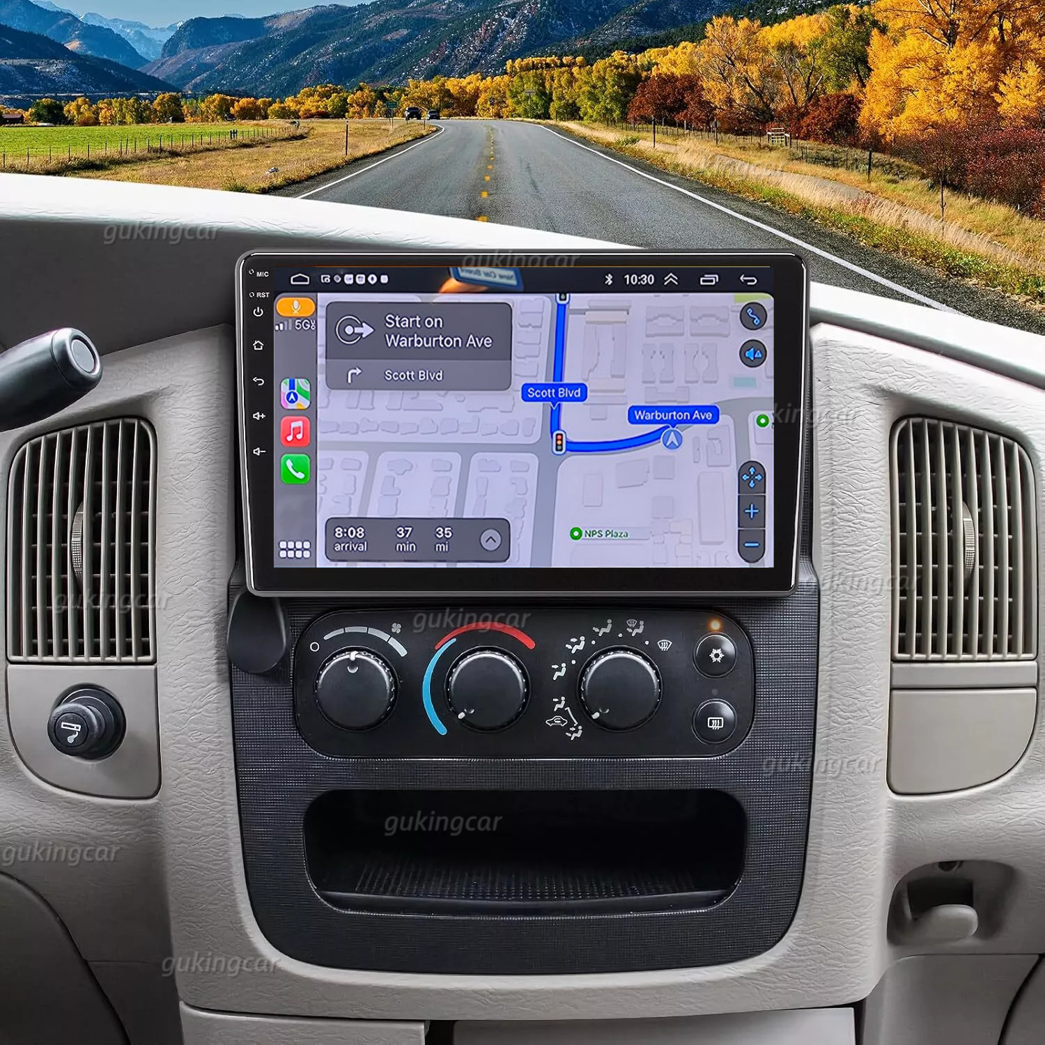 4+64G Car Radio 10.1" For 2002-2005 Dodge Ram 1500 2500 Carplay Android14 GPS