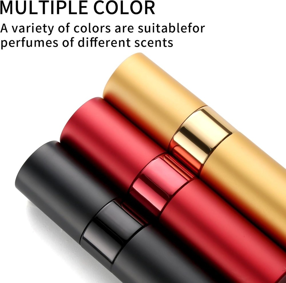 3Pcs 8ml Cologne Travel Bottle, Perfume Atomizer, Refillable black