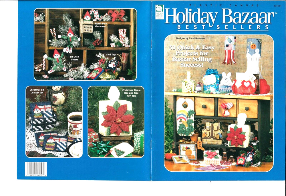 HOLIDAY BAZAAR  BEST  SELLERS   plastic canvas  PATTERN  BOOK  (#180)