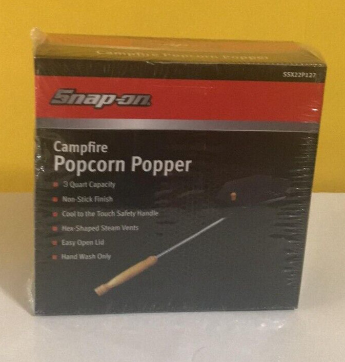 Snap-on Campfire Popcorn Popper NEW Sealed