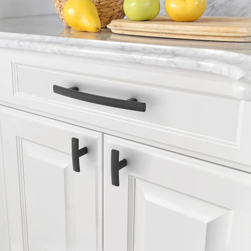 25 Pack Matte Black Cabinet Knobs Zinc Drawer Handles Kitchen Hardware New