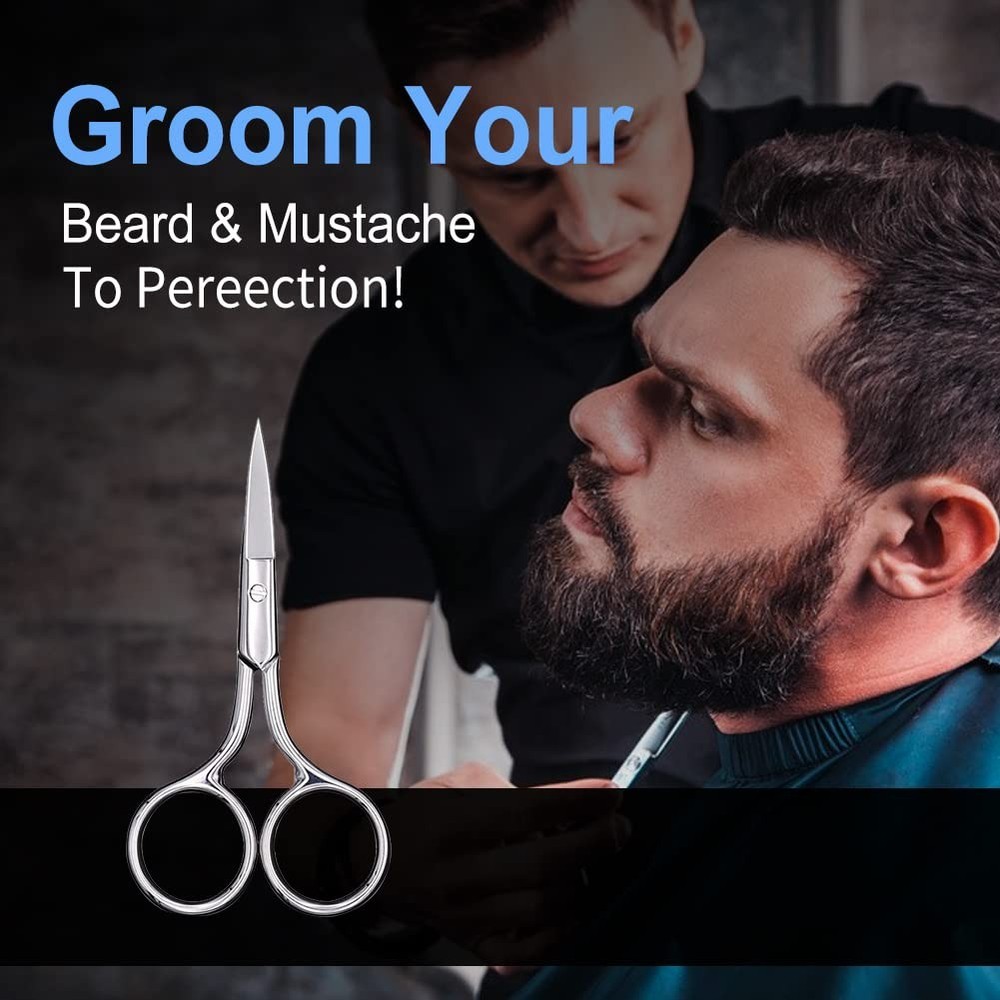 Eyebrow Scissors, Small Scissors for Hair, 1Pcs Silver
