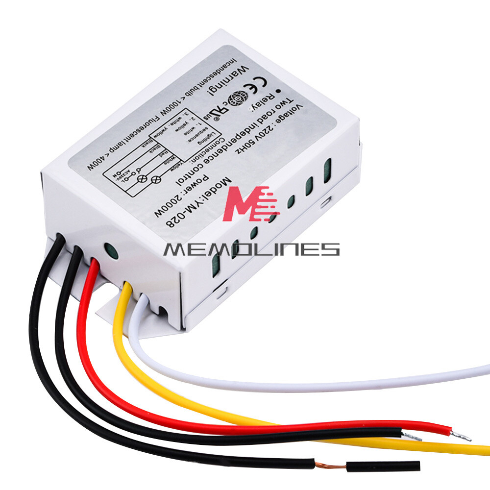 220V 2Way 3-Section 1000W Section Switch for Ceiling Light Independence Control