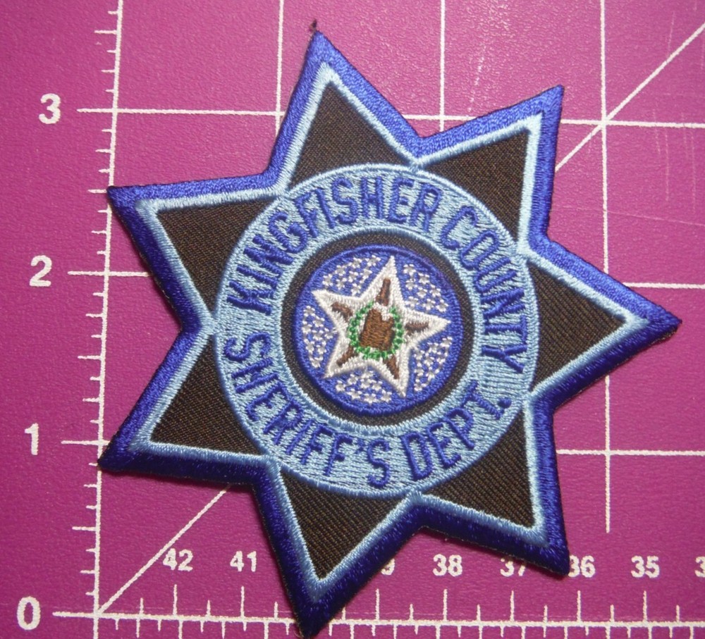 Oklahoma-Kingfisher County Sheriff Star shaped patch-new