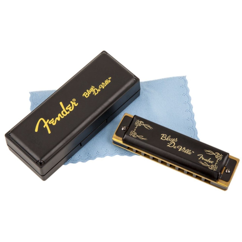 Fender Blues DeVille 10-Hole Diatonic Harmonica with Case, Key of E
