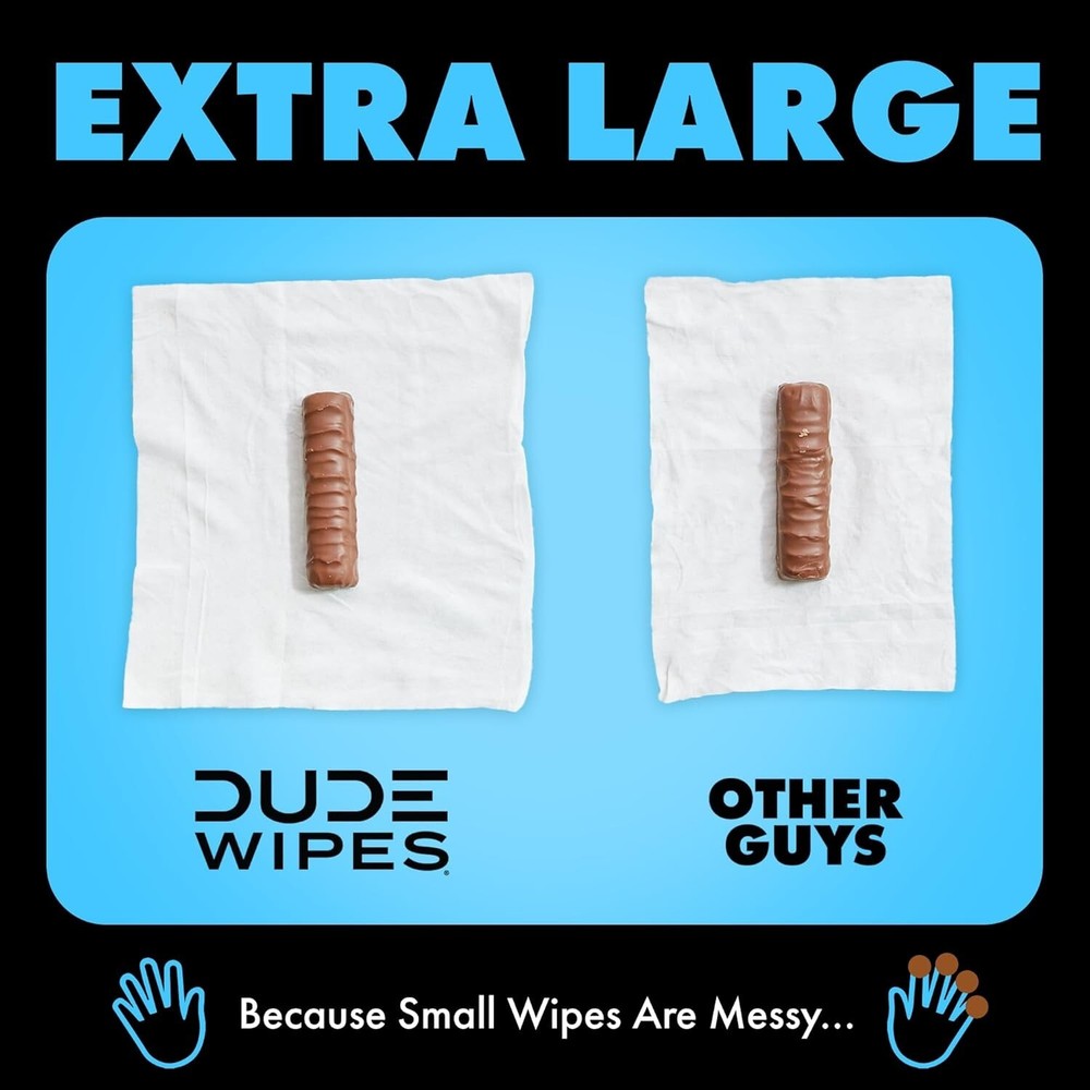 DUDE Flushable Wipes 48ct Pack Unscented Vitamin-E Aloe - Septic Safe