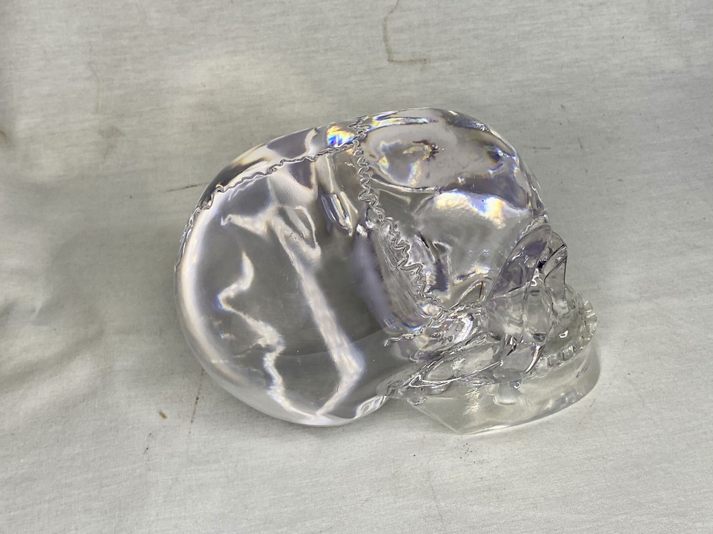 Mitchell Hedges Ancient Crystal Skull Replica, Solid Acrylic, Free Color Book