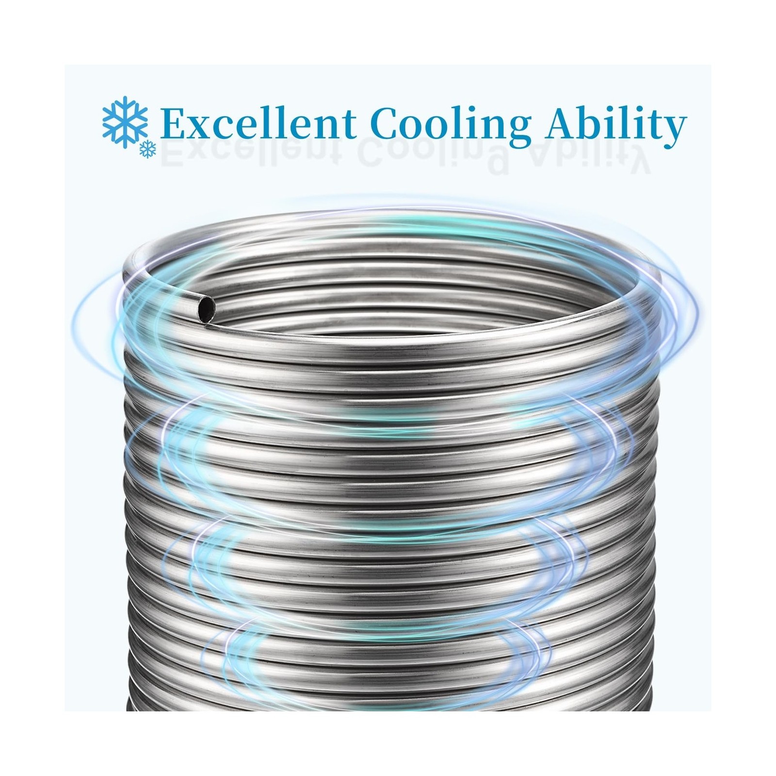 Vigorous Wort Chiller, 3/4" x 25 Ft Food Grade 304 Stainless Steel Coil, Wate...
