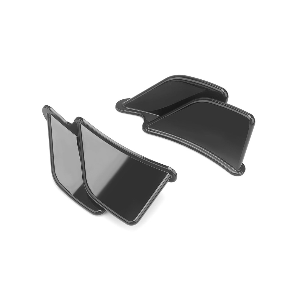 Vivid Black Motorcycle Rear Tail Fairing Wing Decos Spoiler Wings
