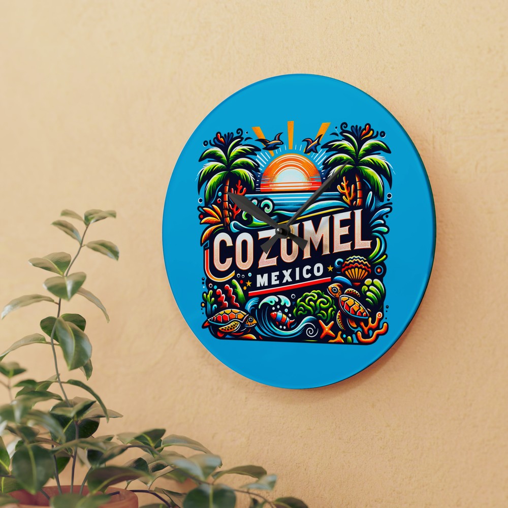 Cozumel Mexico Wall Clock (Acrylic)