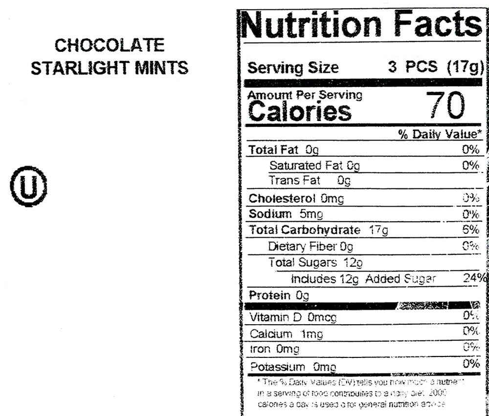 SweetGourmet Chocolate Starlight Mint | Bulk Wrapped Hard Candy |