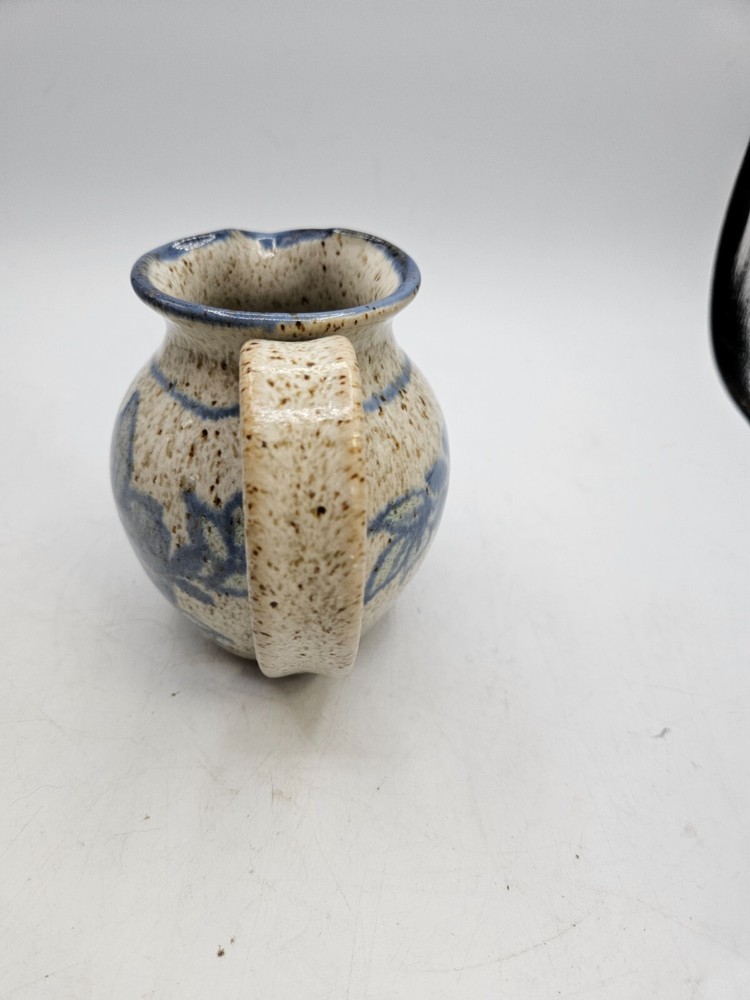 VTG. Lopez Ceramic Pottery Pitcher w/Floral Pattern Signed