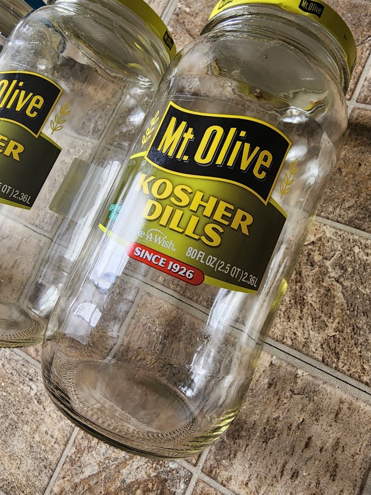 5 Large Storage Pickle Jars - 80fl Oz Jars