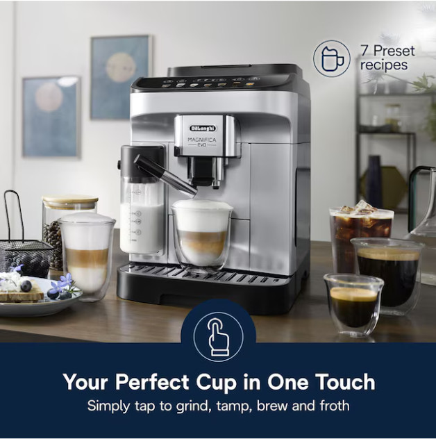 DeLonghi Magnifica Super automatic Stainless steel Programmable Espresso Machine