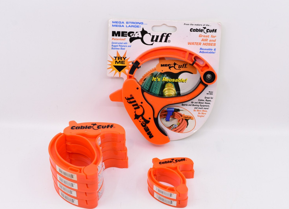 CABLE CUFF ORGANIZE AIR-WATER HOSES-ROPES-REUSABLE & ADJUSTABLE-3 ASSORTED SIZES