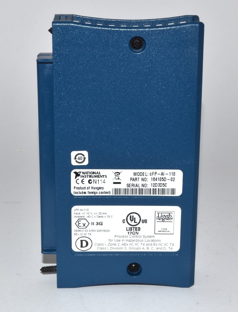 National Instruments cFP-AI-110 Analog Input Module for Comp. FieldPoint *Used*