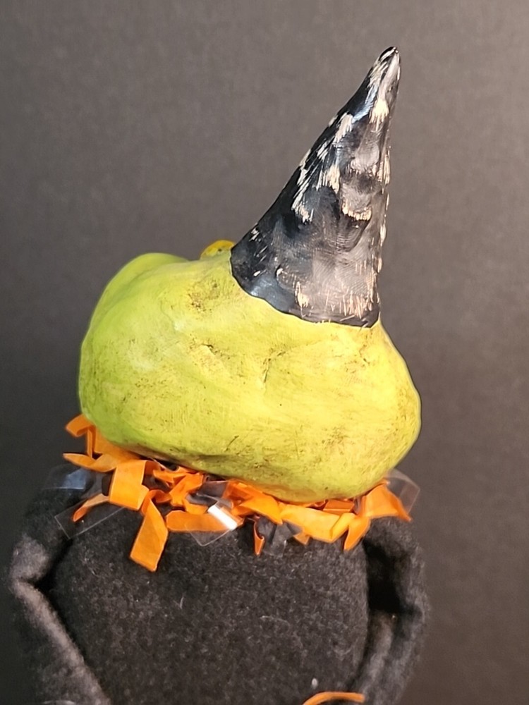 Halloween Frog Toad Witch Spider Primitive Folk Art Signed Dianne Waldron