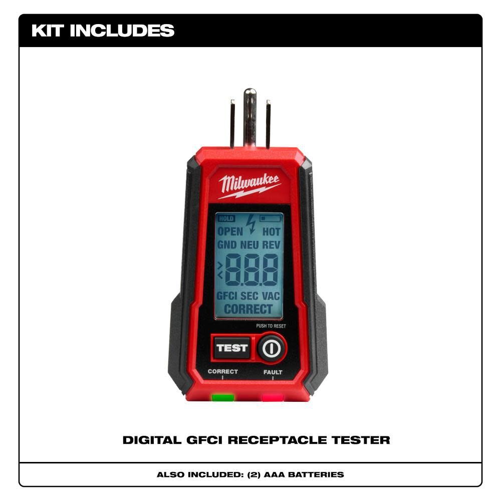 Milwaukee Digital Gfci Receptacle Tester