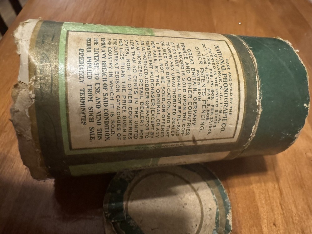 Vintage Edison Blank Phonograph Empty Record Cylinder