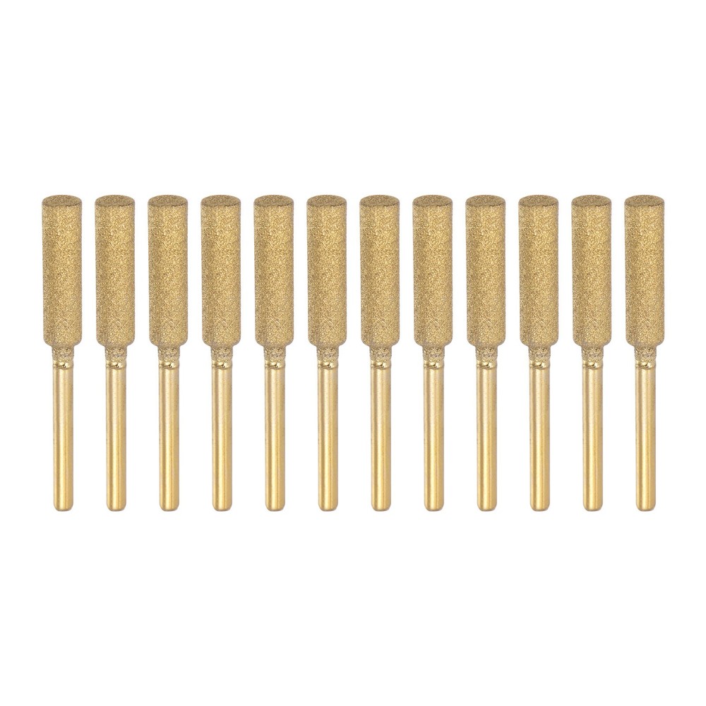 12pcs Diamond Coated Chainsaw Sharpener Bits 7/32" Chain Saw Grinder
