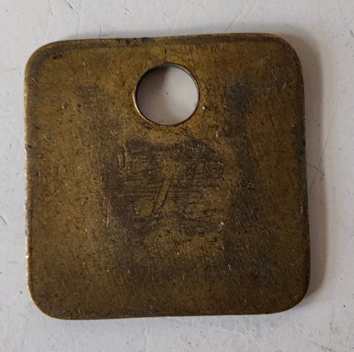 Arkwright Colliery Derbyshire Pit Check Tally Token marked Arkwright Colliery 59