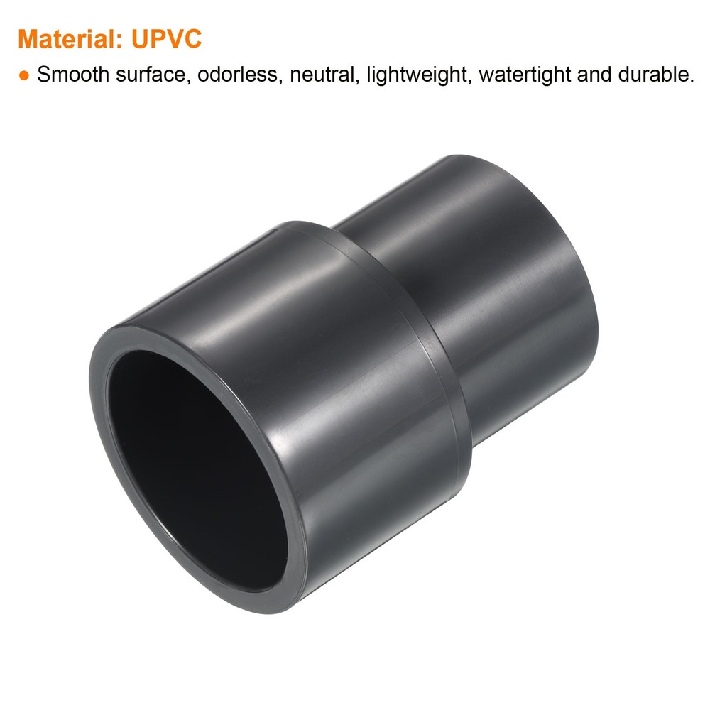 UPVC Fitting Pipe Reducer 1-1/4"x 1" 2pcs Straight Coupling