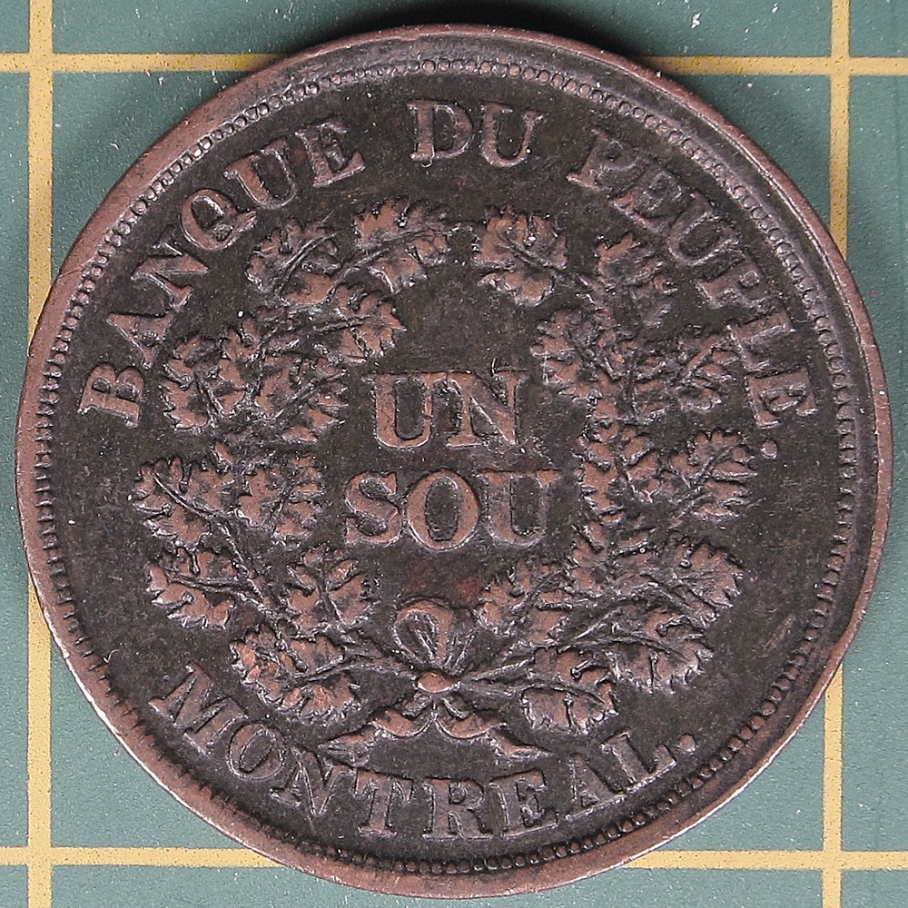 c.1838 Lower Canada Un Sou Token LC-5A5