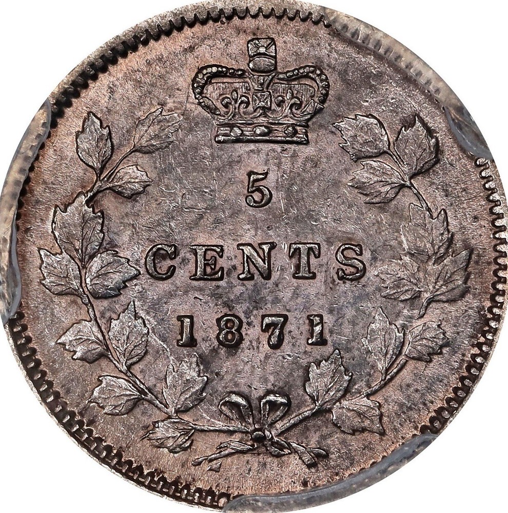 Canada 5 Cents 1871 KM# 2 PCGS: MS 61. #C462
