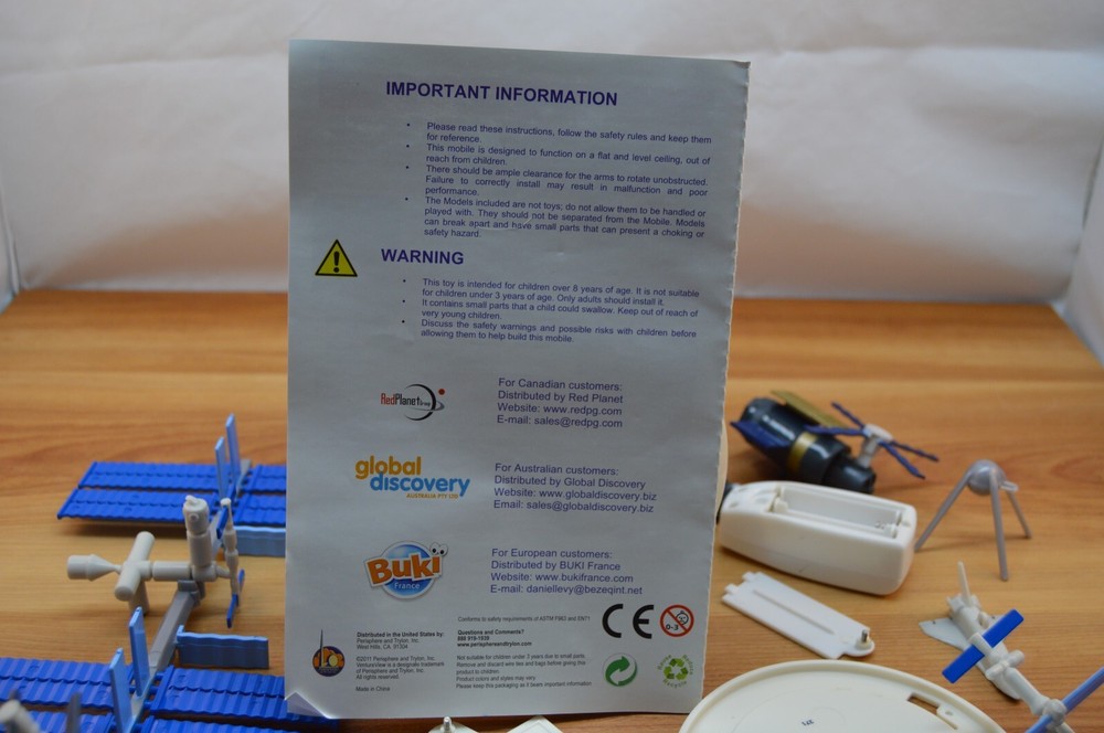 Venture View Space Exploration Mobile Remote Control Light Up Earth 