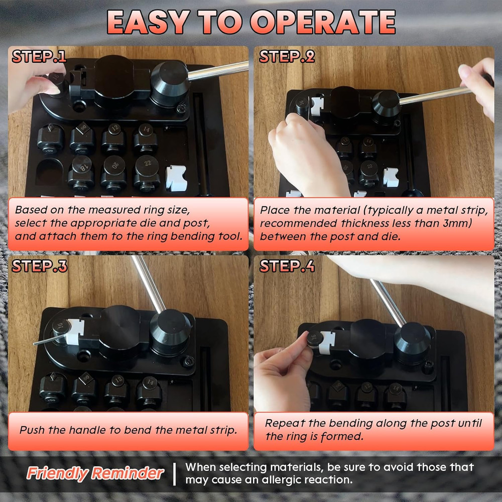 Ring Bender Tool Kit for Jewelry Making – Multi-Functional Ring/Earring Bender,