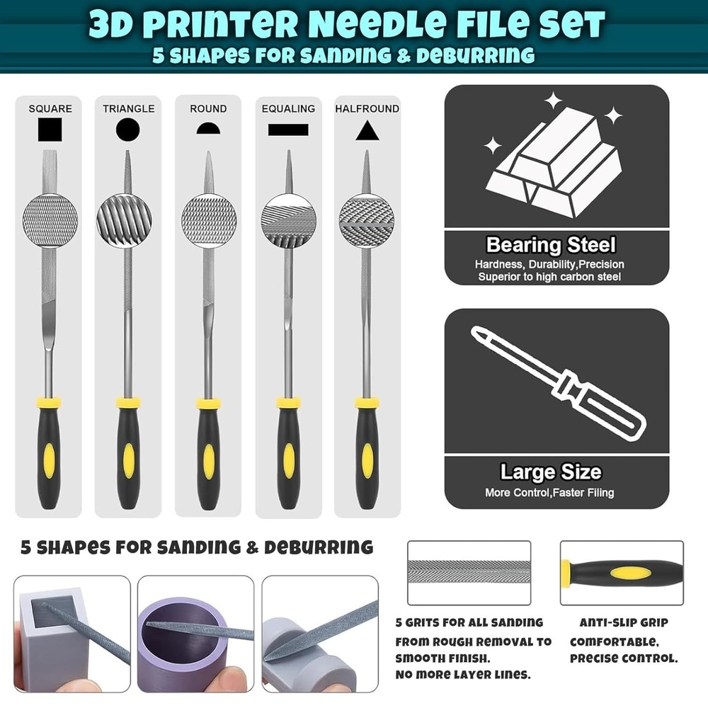 3D Printer Tool Kit Accessories 58 Pcs Solve 99% Print Failures Clean Maint