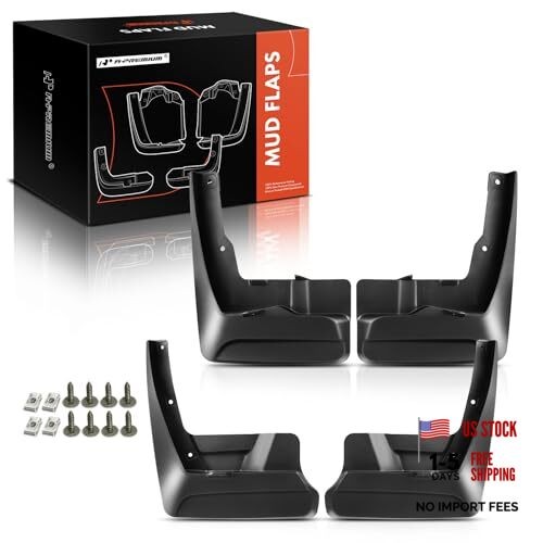 Set of 4PCS Mud Flaps Splash Guards Mudguards Mudflaps with Hardware Kits