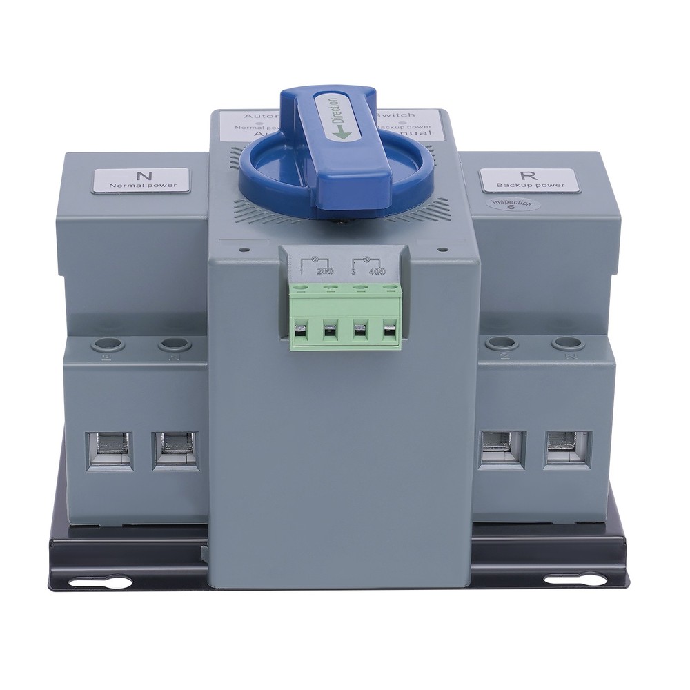 63A ATS Dual Power Automatic Transfer Switch for Generator Changeover Switch 2P