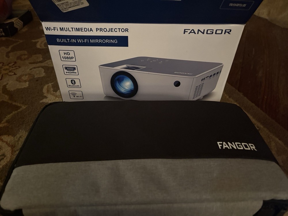 Fangor Wifi Multimedia Projector 1080p HD Projector Bluetooth Projector bundle