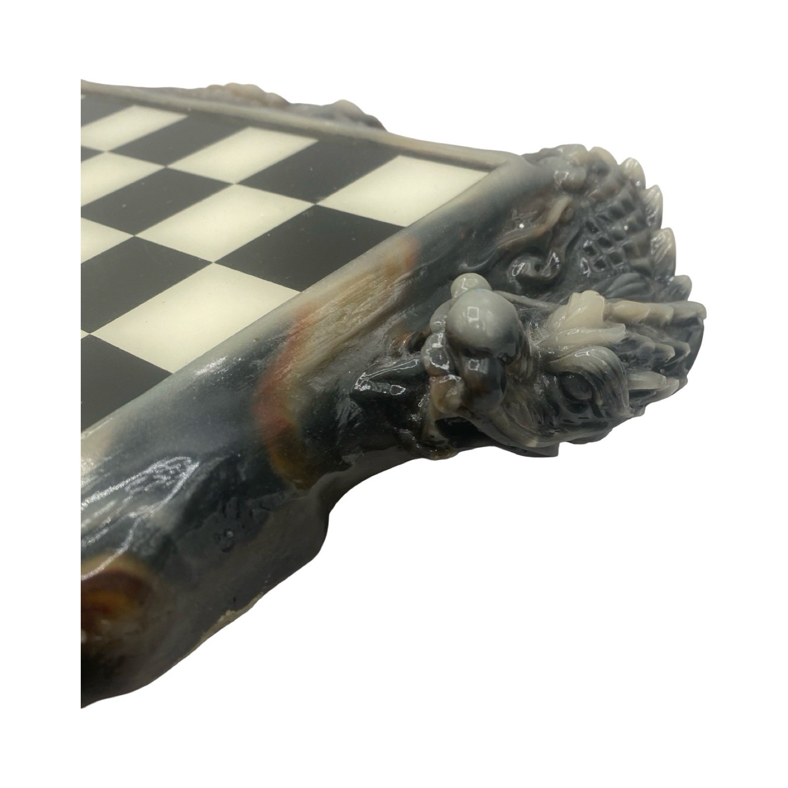 Dragon Collector’s Chess Set Handcrafted Marbleized Asia