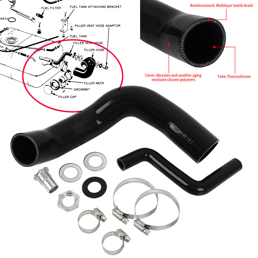 FITS JEEP FUEL FILL NECK KIT 1970 - 1976 CJ5 CJ6 FOR REAR FILL TANK 992923K NEW
