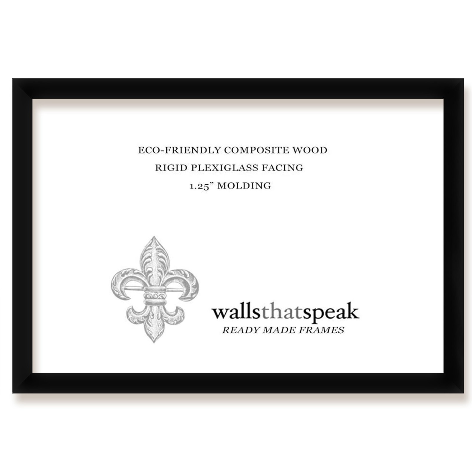 WallsThatSpeak Black Picture Frame for Puzzles, Posters, Photos, or Artwork