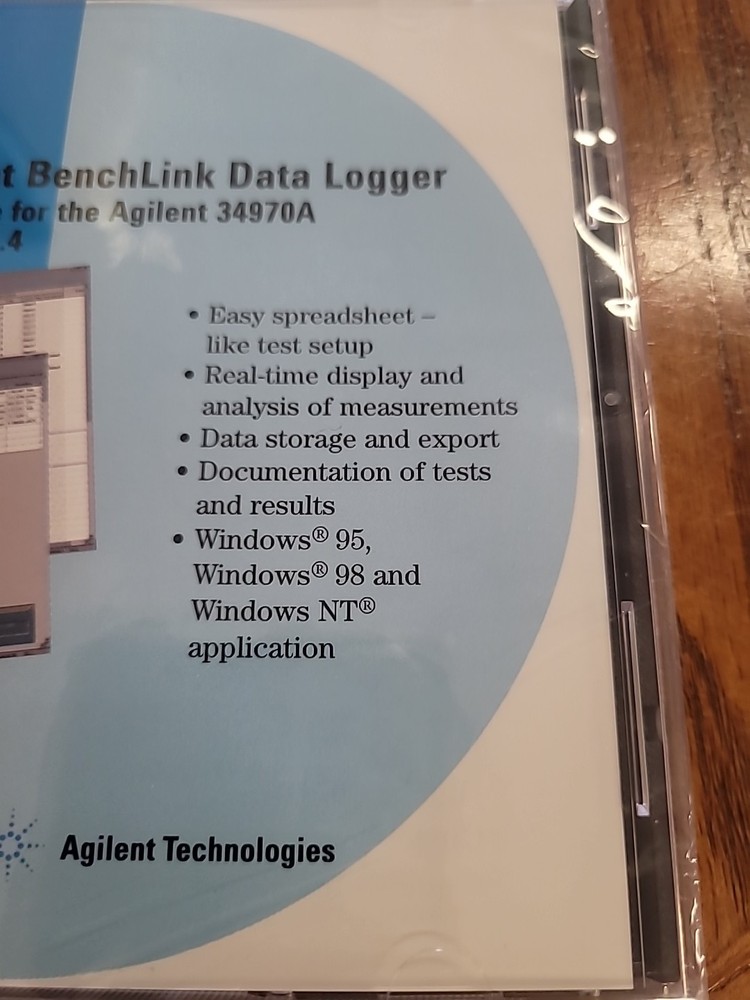 Agilent Benchlink Data Logger Software for the Agilent 34970A Version 1.4 SEALED