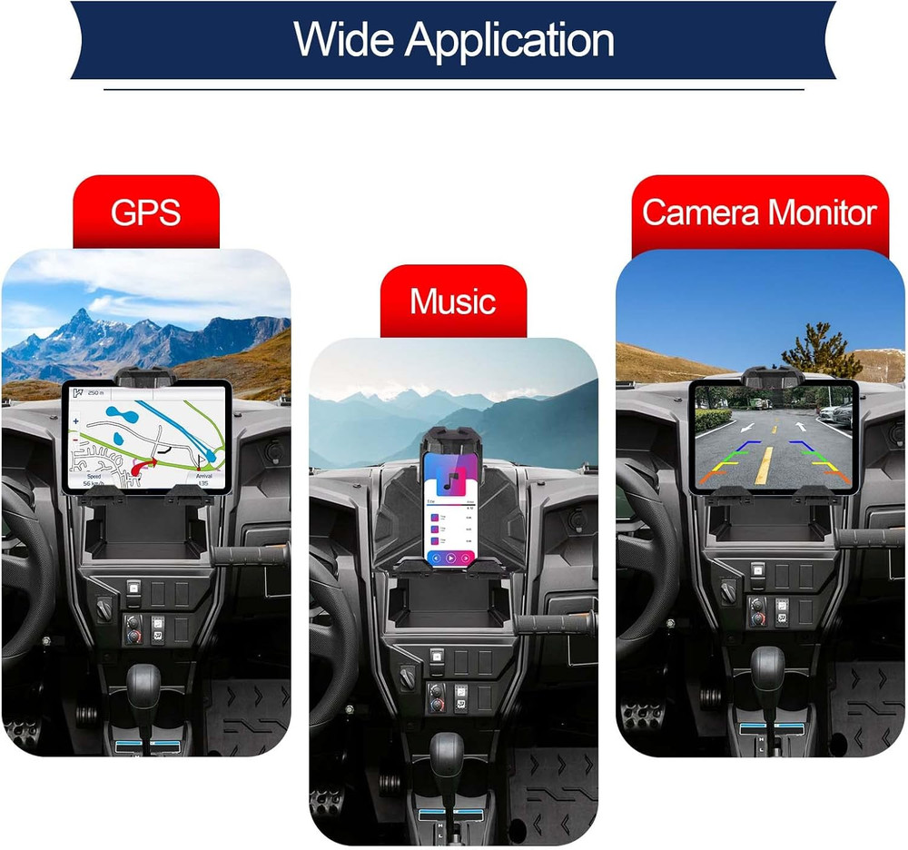 Adjustable Electronic Device Tablet Phone Holder for KRX 1000, UTV GPS Tablet Mo