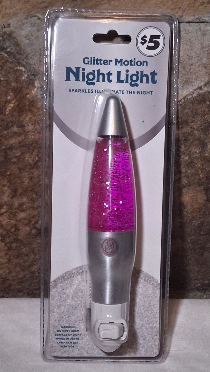 Pink Glitter Motion Night Light 8" Mini Lava Lamp Sparkles Illuminate the Night