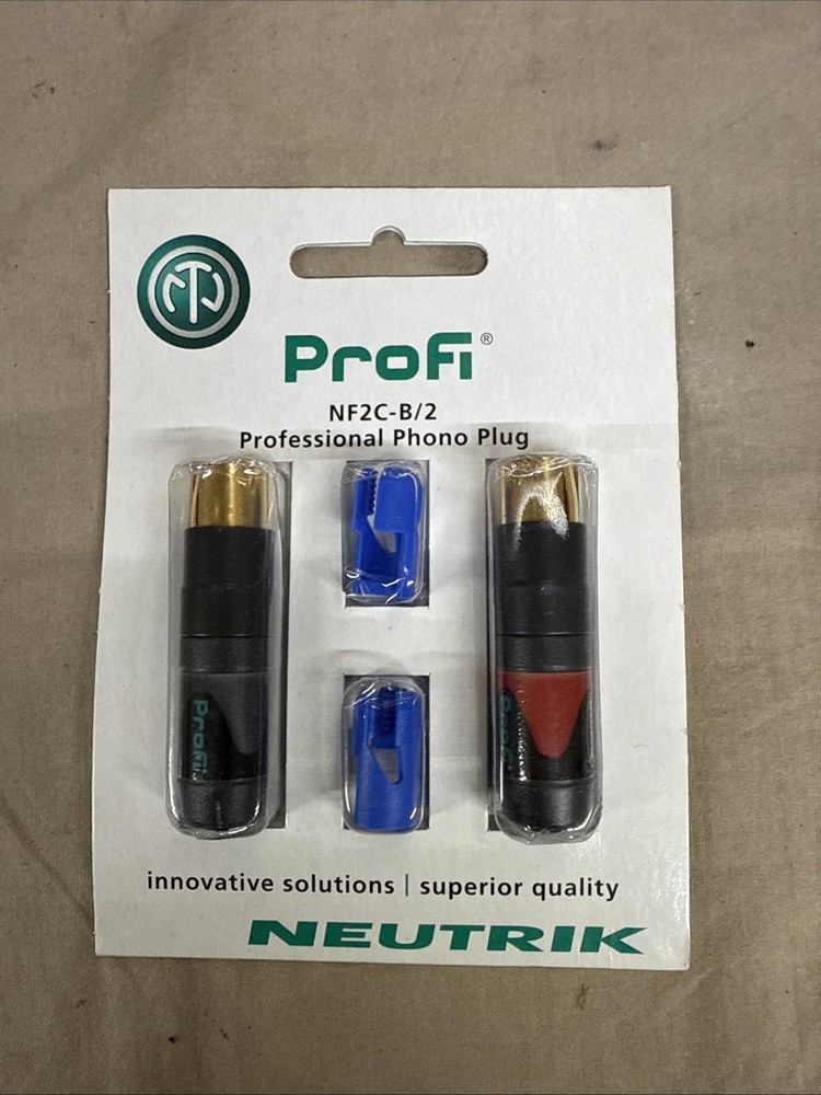 Neutrik NF2C-B/2 Profi Professional RCA Plug Pair