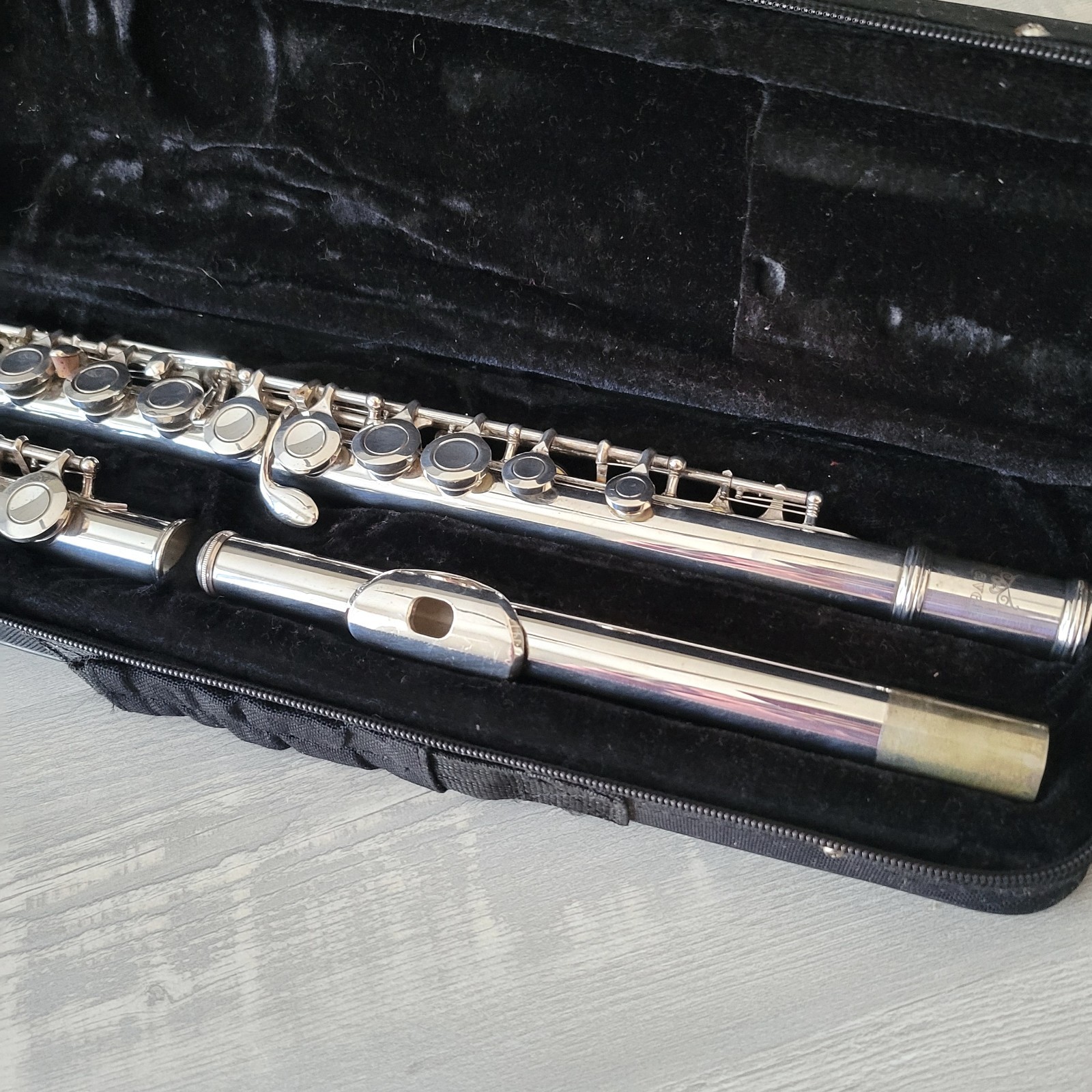 Ravel Flute In Case Silver Plate HC01952