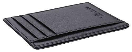 Travelambo Front Pocket Minimalist Leather Slim Wallet RFID Blocking Medium