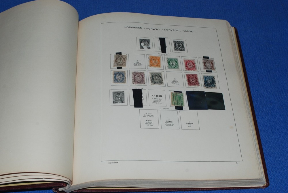 Norway Schaubek Springback Specialty Album Binder BlueLakeStamps Nice!