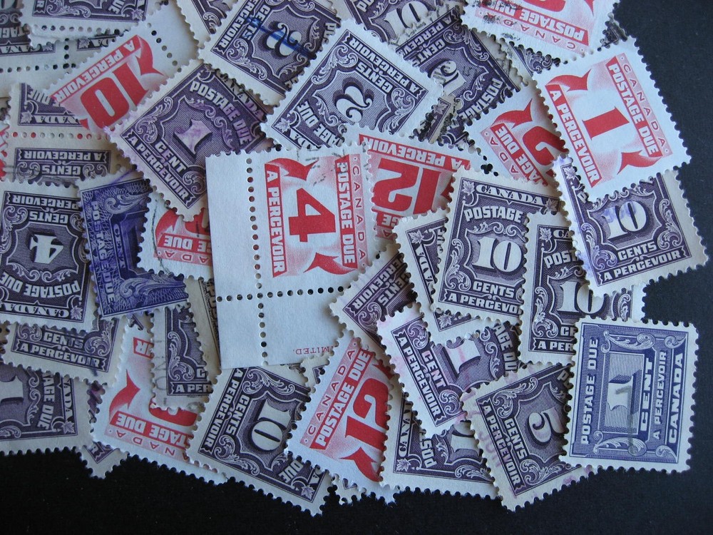 Canada postage due nice wee mixture (some heavy duplication, mixed cond) 100