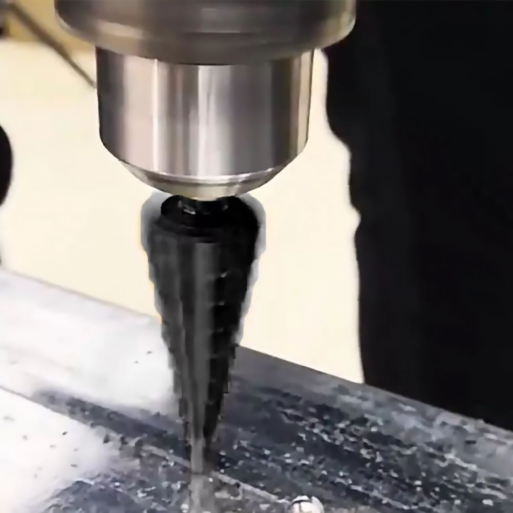 3Pcs HSS Step Drill Bit Set Large Cone Titanium Bit Set 6/8/10mm Shank