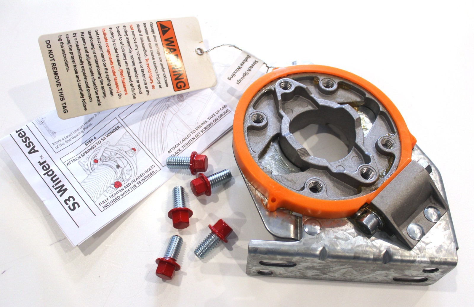 S3 Spring Winder for Garage Door Torsion Springs with Bolts and Instructions