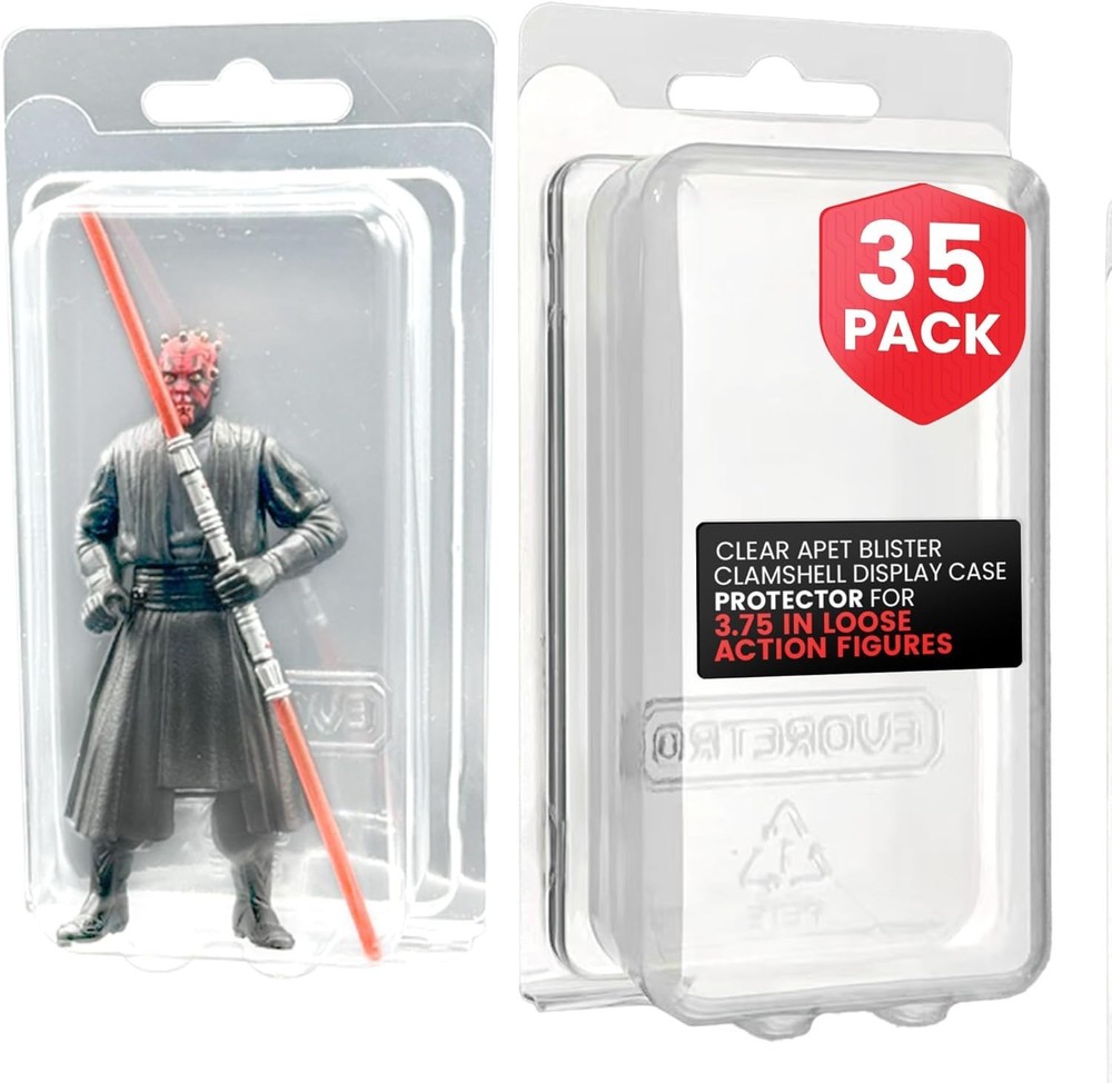 Action Figure Display Case Protector - Blister Clamshell for 3.75 in Loose Ac...