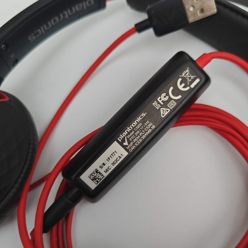 Plantronics C5200 USB Headset Webinar Microphone, Earphones Untested